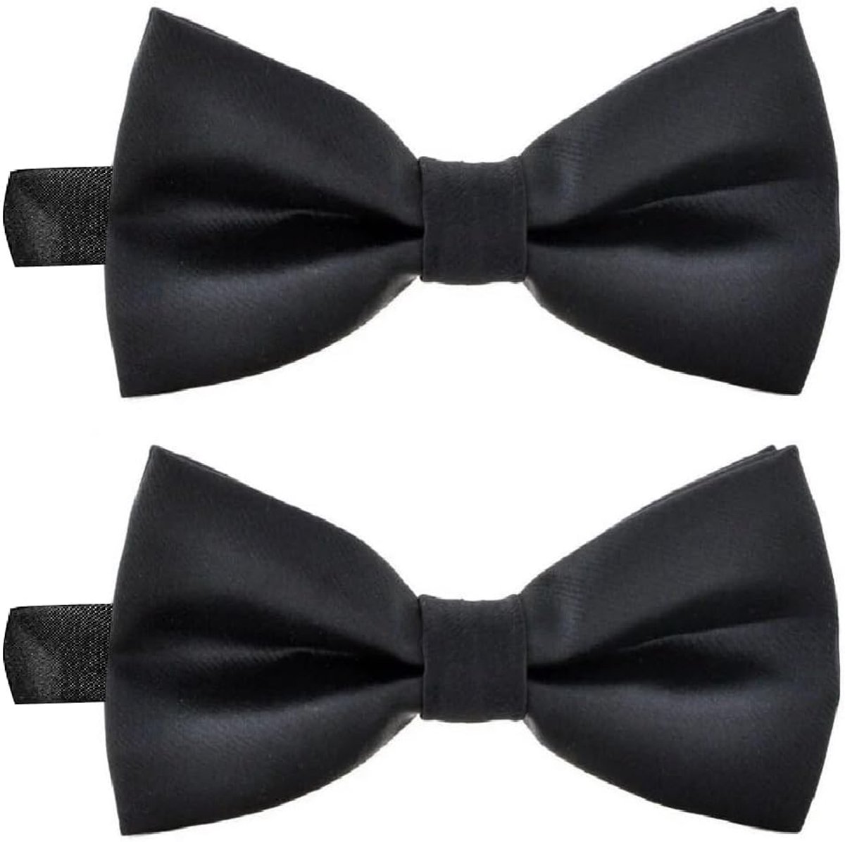 Men's Bow Tie Black for Work Adults Suitable for All Formal Occasions Wedding Graduation 2 Pieces As Picture Shown - ShopVlot