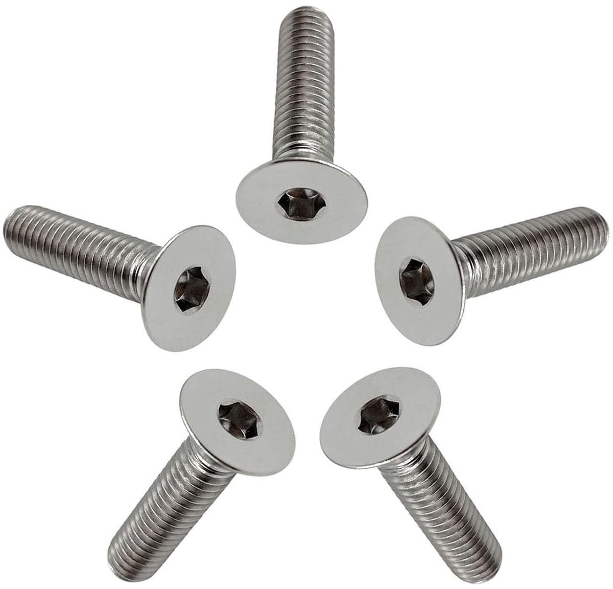 Titanium schroeven M6 x 1 x 30mm - GR5 titaniumlegering - verzonken kop - ideaal voor fietsen - ShopVlot