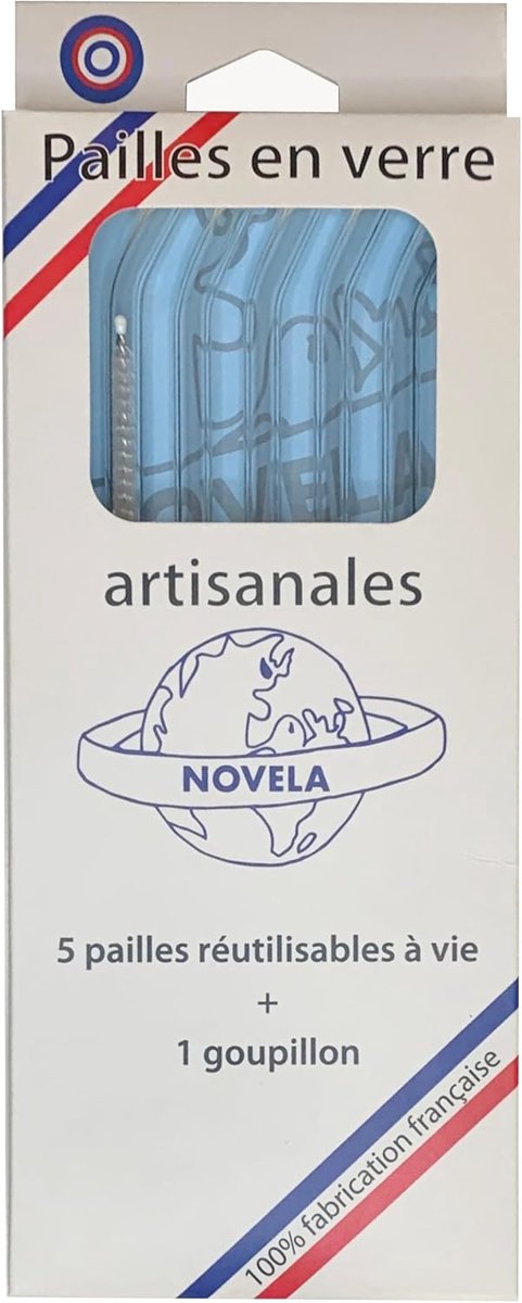 Borosilicaatglas Rietjes Set van 5 - Gebogen Rietjes - Inclusief Flessenborstel - Herbruikbaar - SnelShoppen