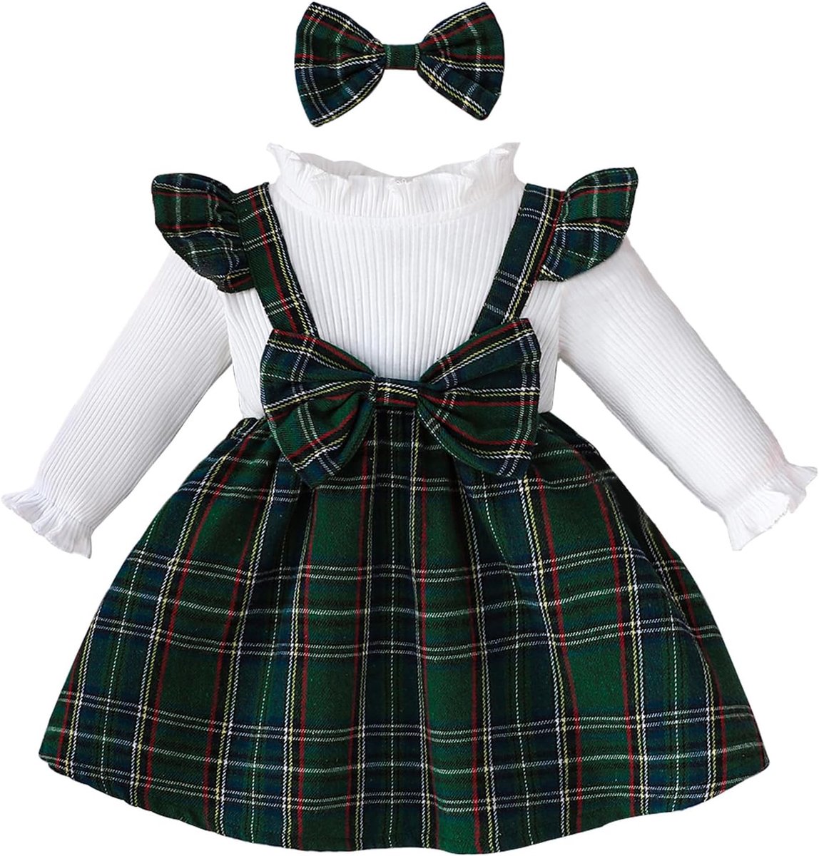 2-delig newborn kleding set - geruite lange mouwen - voor herfst en winter - comfortabel en stijlvol - SnelShoppen