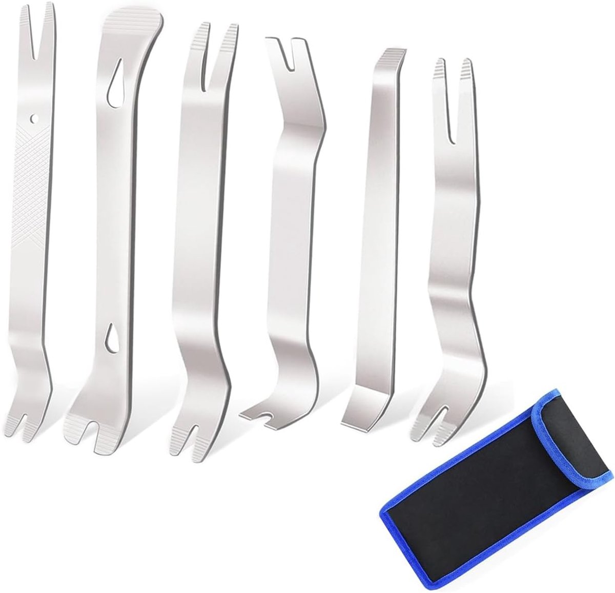 Trim gereedschap set 6 stuks - roestvrij staal - zwaar kwaliteit - ideaal voor interieur reparatie - SnelShoppen