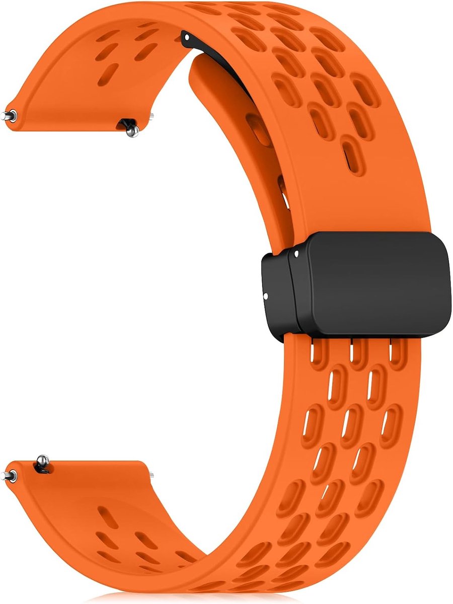 Silicone horlogeband 20 mm 22 mm - vervangingsarmband met magneetsluiting - waterdicht - sportieve uitstraling - SnelShoppen