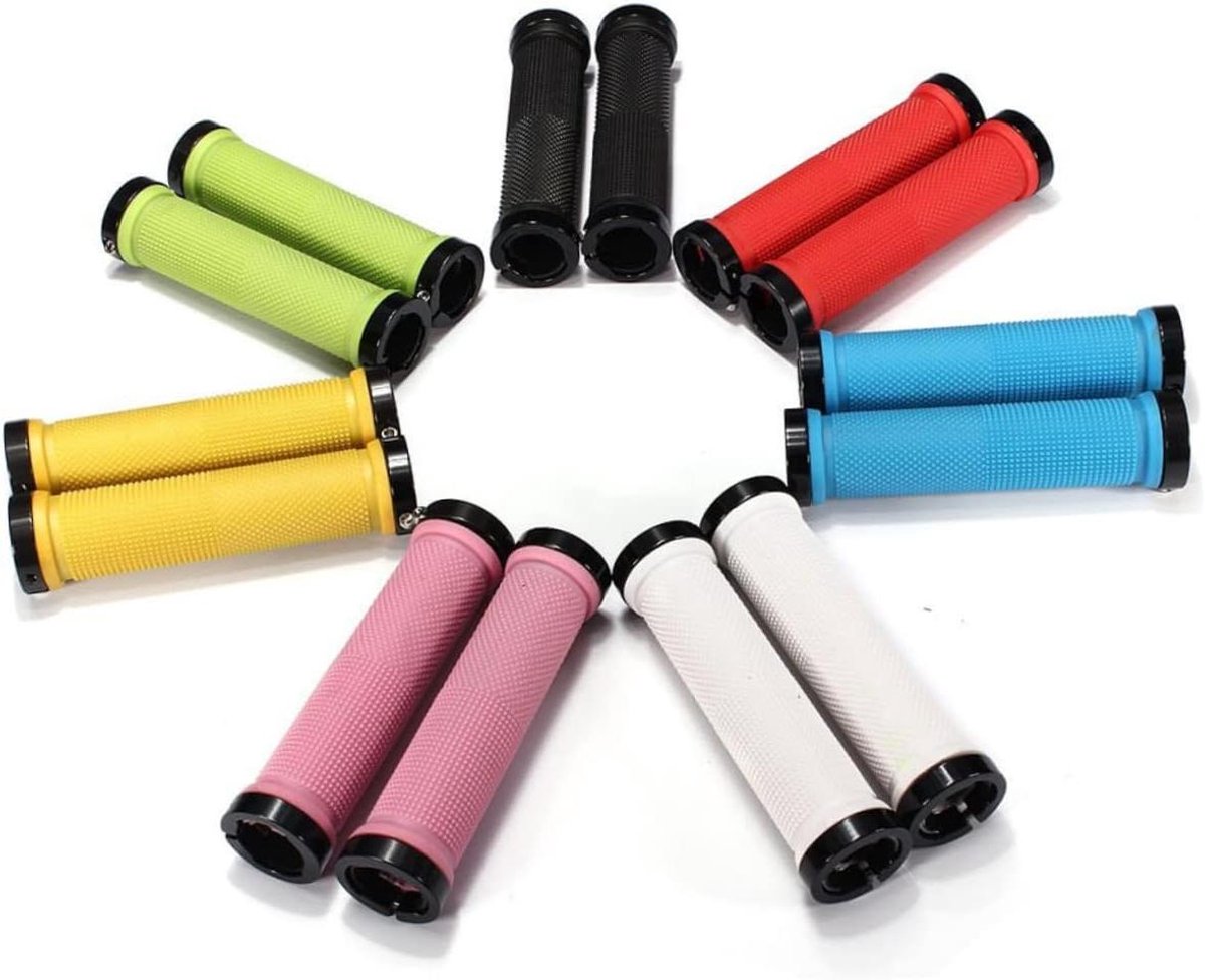 Fiets Handgrepen - Stuurhoezen Rubber - Comfortabel Fietsen - Antislip Textuur - 12 cm Lengte - Rood
