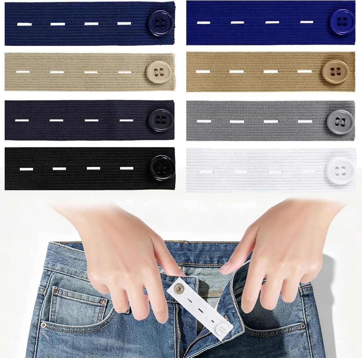 Broekverbredingsset 16-delig - veelzijdig - eenvoudig te gebruiken - ideaal voor aanpassing kleding - ShopVlot