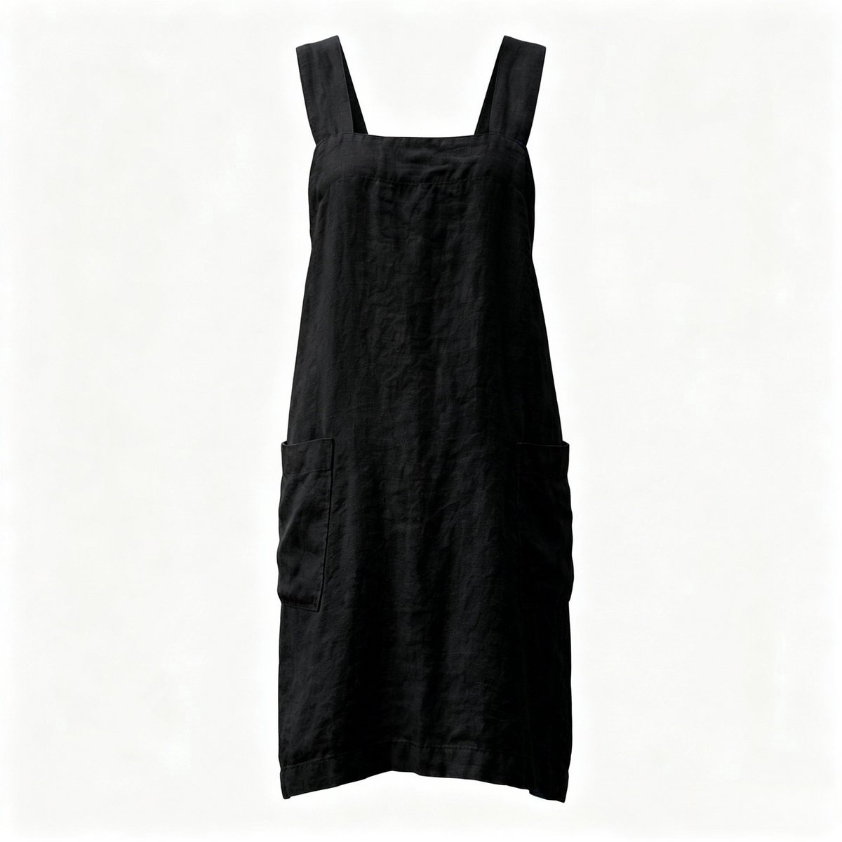 Casalora Schort met Gekruiste Rug voor Vrouwen met Zakken Schort voor Werk Tuinieren Koken Schilderen Bakken - Unisex - Lengte:96.7 / Borst: 98 - L - Zwart