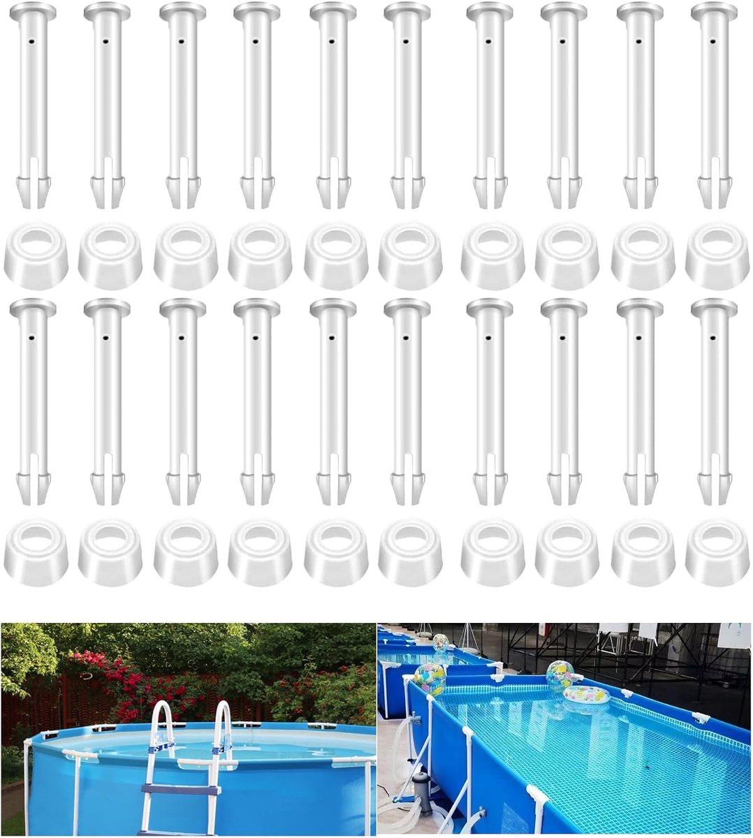 Geheugenpennen 5,5 cm - vervangingsonderdelen - duurzame ABS - ideaal voor Intex zwembaden - ShopVlot