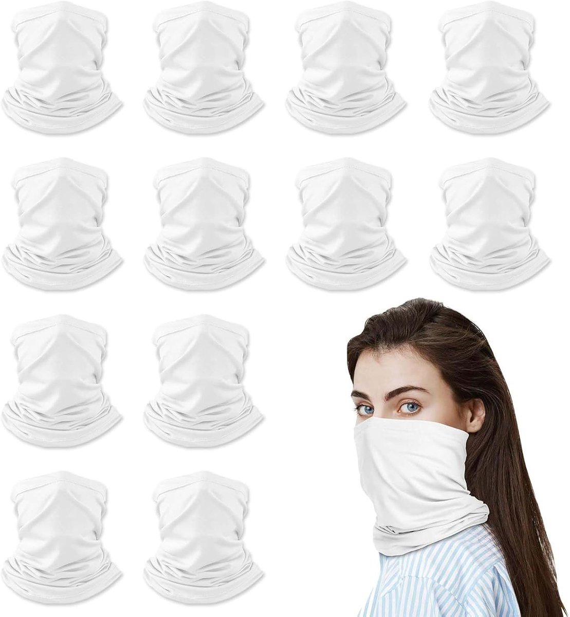 Halsdekkers 12 Stuks - Witte - Ademend en Zacht - Perfect voor Zomer - ShopVlot