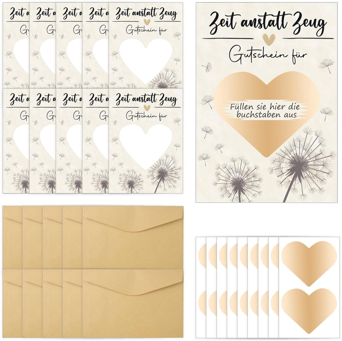 Cadeaubonnen 8 stuks - wenskaarten met envelop - kraskaarten voor geldgeschenk - perfect voor verjaardag - SnelShoppen