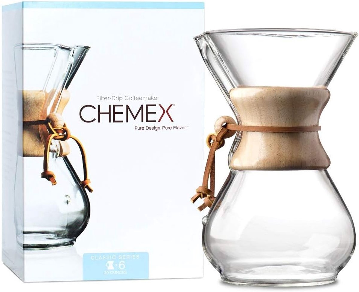 Koffiezetapparaat 6 koppen - glas - perfect voor filterkoffie - geniet van een volle smaak - SnelShoppen