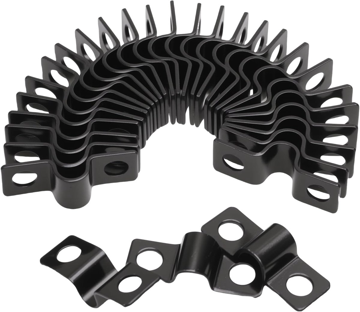 50 stuks, stabiele kabelklemmen, metaal, 6 mm, dubbele staafmattenhek, accessoires voor omheining en montage, staafmattenhek, bevestiging voor elektrische en