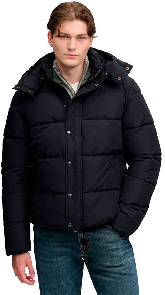 Superdry Jas Premium Hood Puffer Jkt M5012429a Mannen Zwart