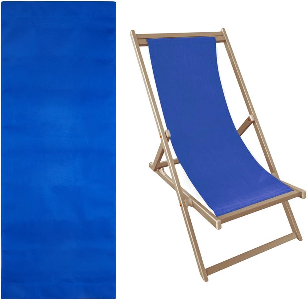 Vervangingsstoffen voor strandstoelen, 115 x 43 cm, vervanging canvas, voor slingstoelen, outdoor, klapstoel, stof, blauw, terrassen, slingstoelen, stof voor zonnebaden, tuin, binnenplaats