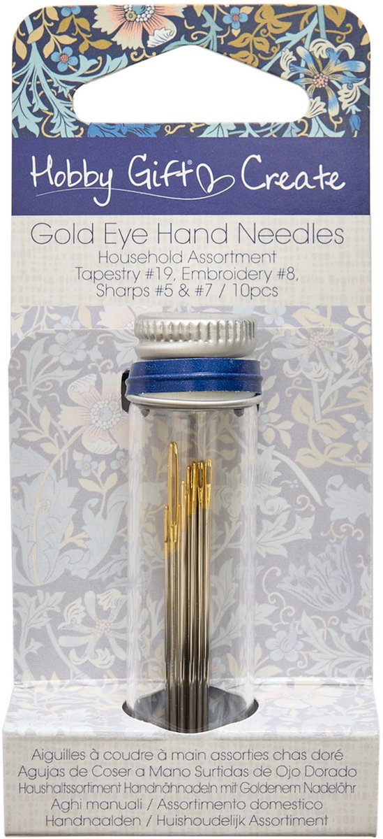 Hobby Gift Create: Gold Eye handnaalden: huishoudelijk: 10 stuks