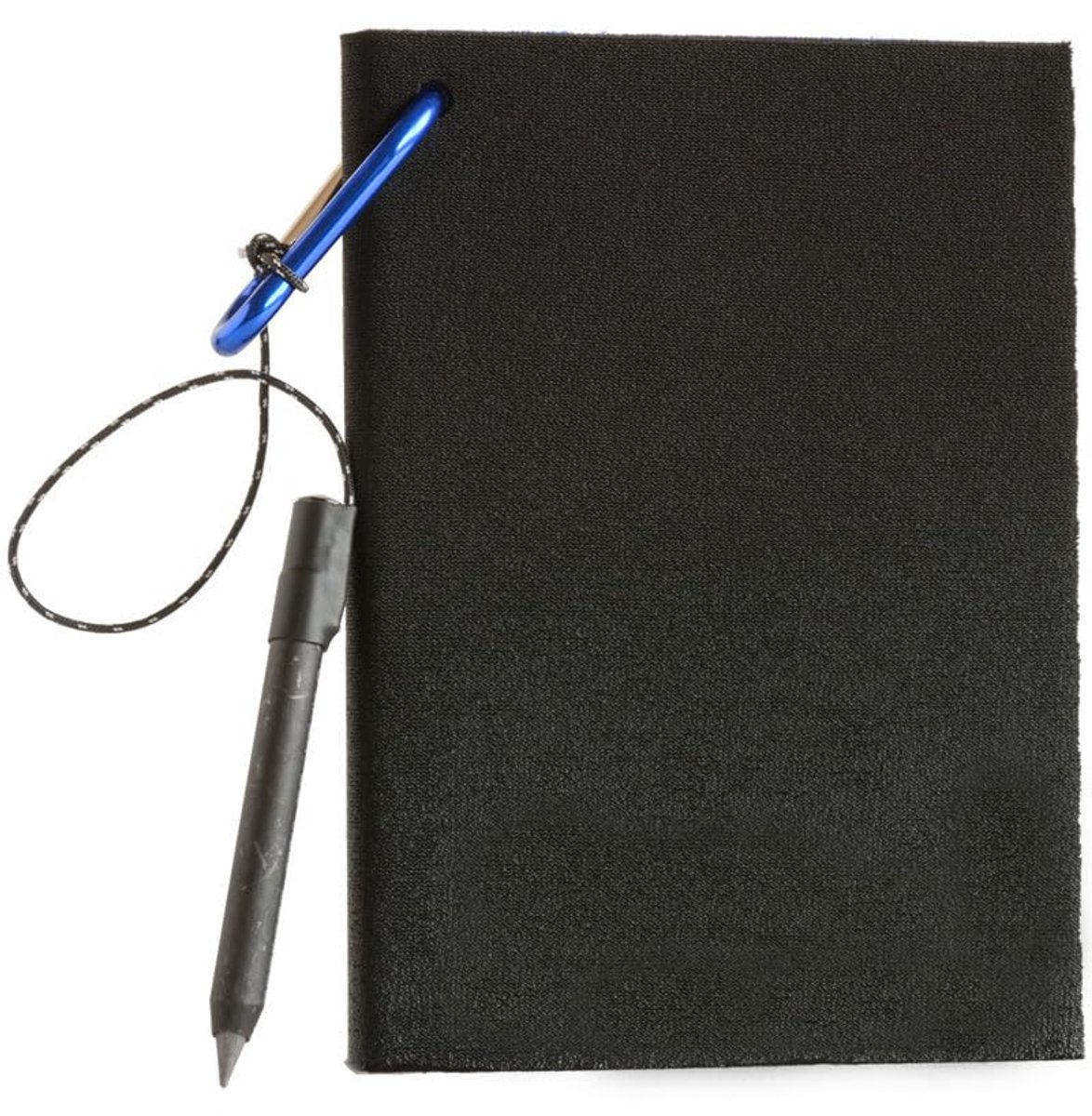 notitieboek karabijnhaak Subpotlood Atlaua - (cm 10 x 15, 96 p.) Bladeren steenpapier, neopreen coating. Schrijf onder water met elk potlood (zwart) (witte pagina)