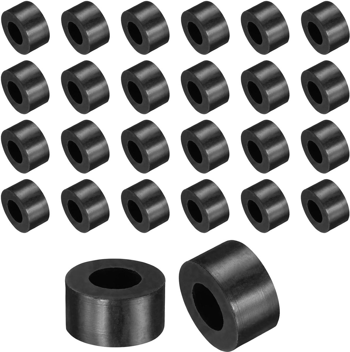60 stuks rubberen sluitringen, 13 mm buitendiameter x 7 mm binnendiameter x 7 mm hoogte, ronde rubberen bussen, dikke rubberen sluitringen, voor huis- en autoaccessoires