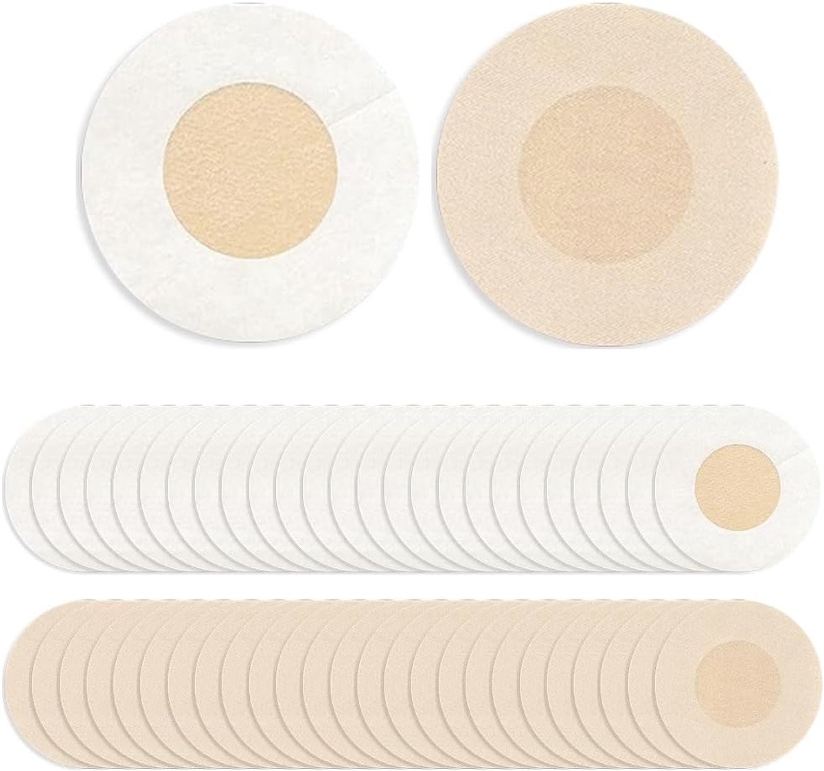 50 Stuks Tepelafdekkingen, Onzichtbare Wegwerpstickers Voor Tepelafdekkingen Voor Dames, Lederen Kleur