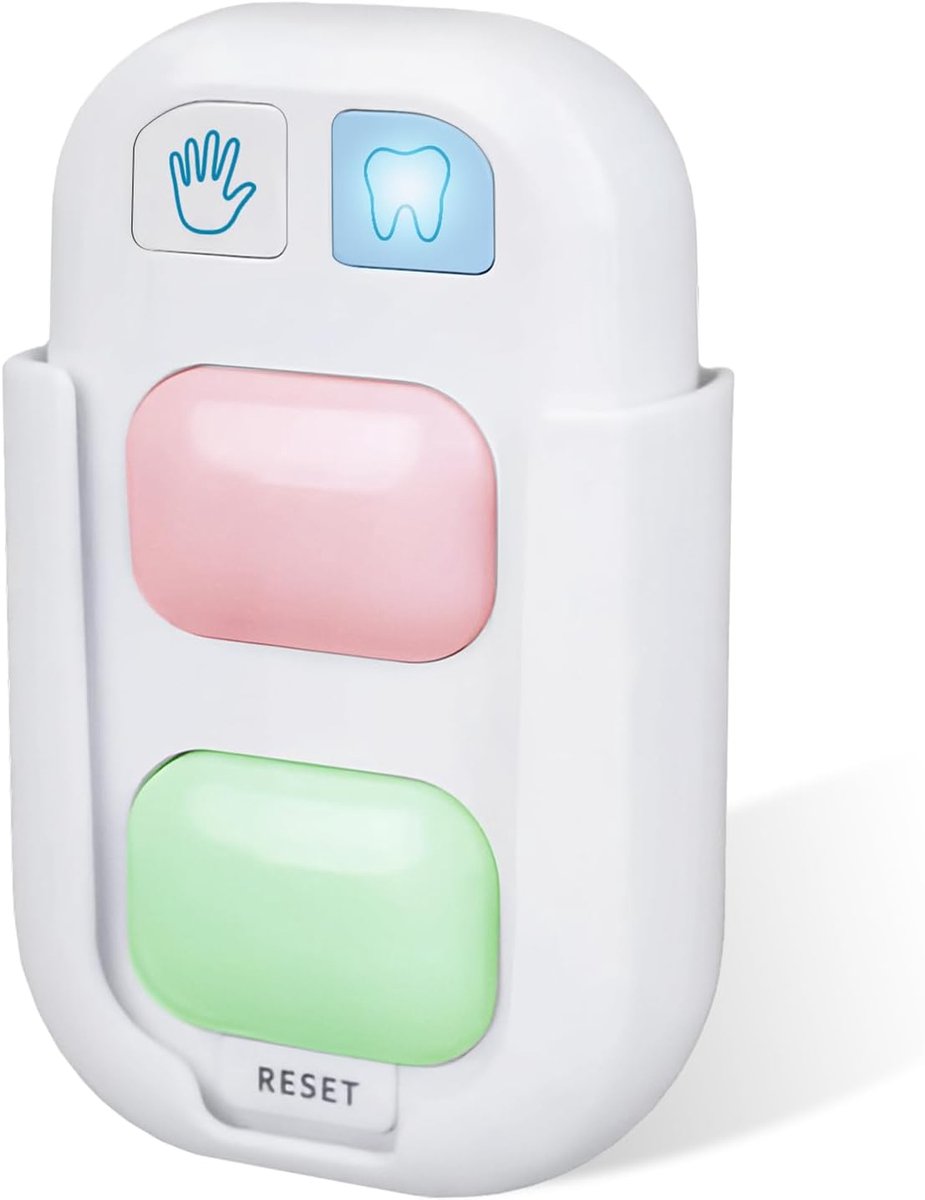 tandenpoets-timer, 2-in-1 tandenpoets- en handwastimer, 2 minuten tandenborsteltimer en 20 seconden handwastimer, led-tandenborstelhorloge met gekleurd licht voor het reinigen van handen