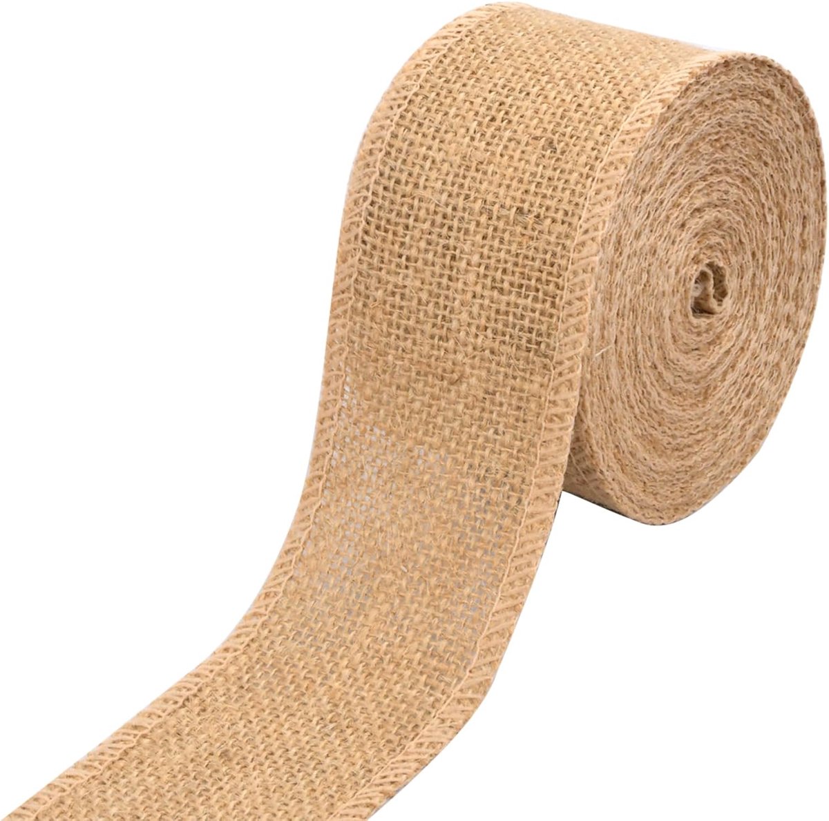 10 meter jute bandrol, 6 cm breed, natuurlijk juteband, vintage cadeaulint, jute stof, decoratief lint, linnen lint voor geschenkverpakking, doe-het-zelf handwerk