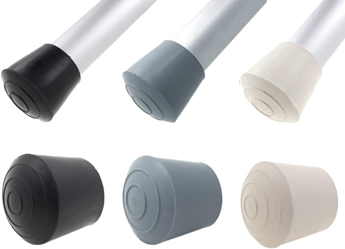 16x Rubberen Meubelvoeten Omdoppen - Vele Maten & Kleuren Beschikbaar - Ideaal voor Tafels & Stoelen - door Lifeswonderful (22mm, Grijs)