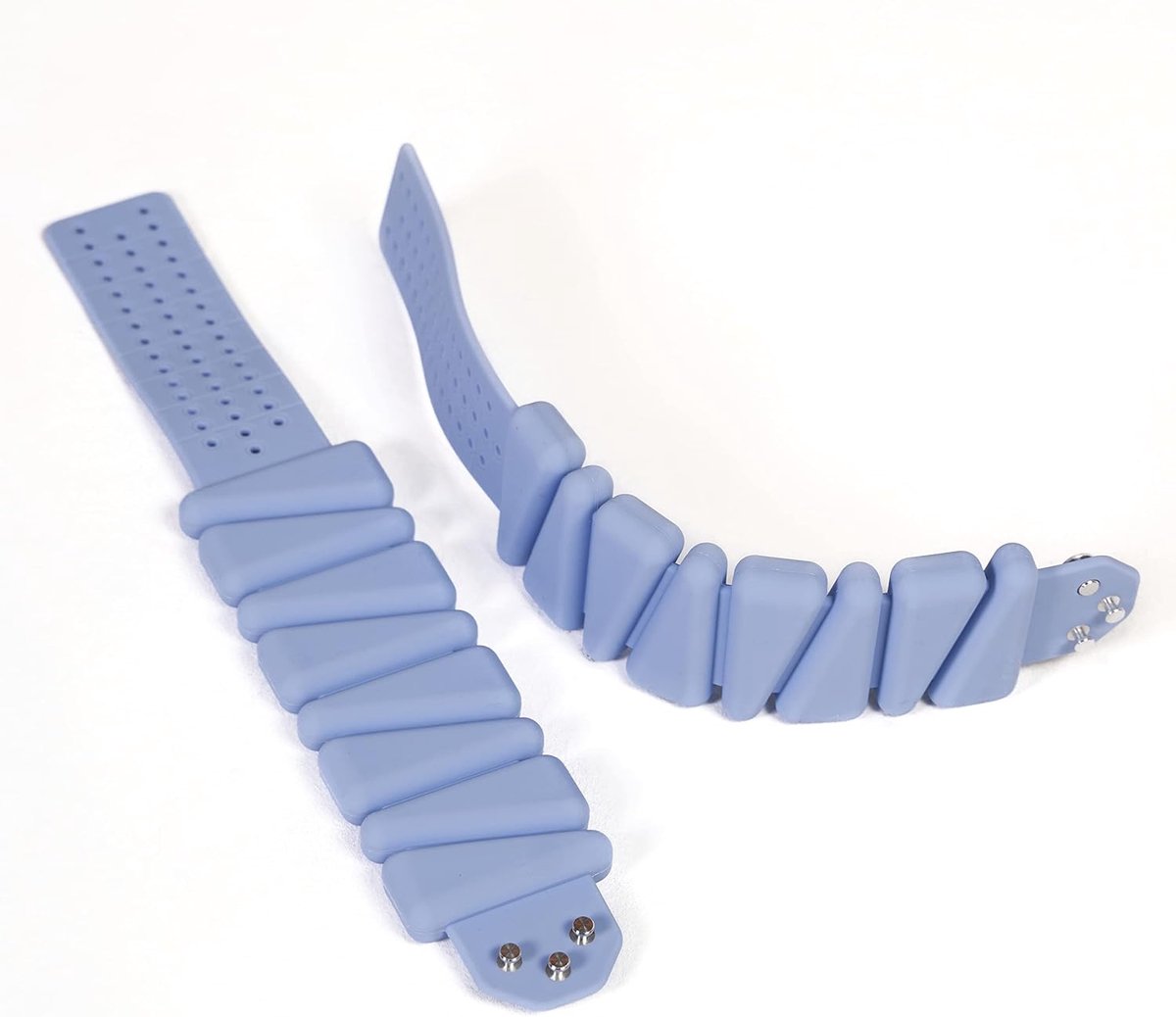 Gewichtsmanchetten van siliconen voor enkels en polsen 2 kg (pastelblauw)