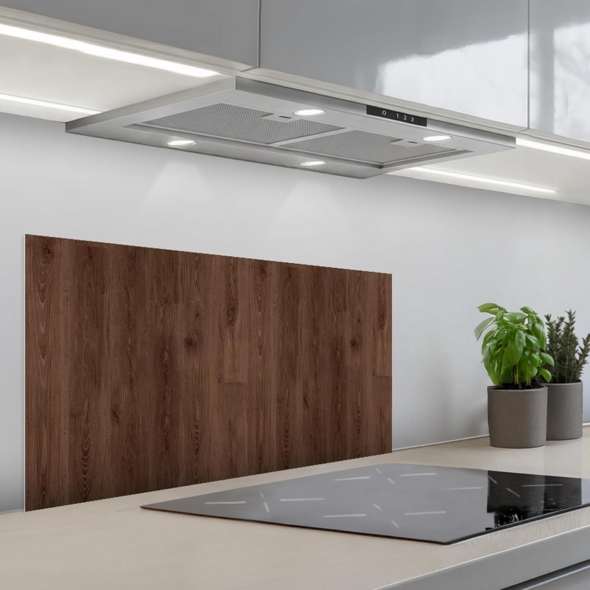 keukenachterwand 45x90 cm zelfklevend keuken decoratie accessories home kitchen spatscherm Bruin - Patronen - Hout