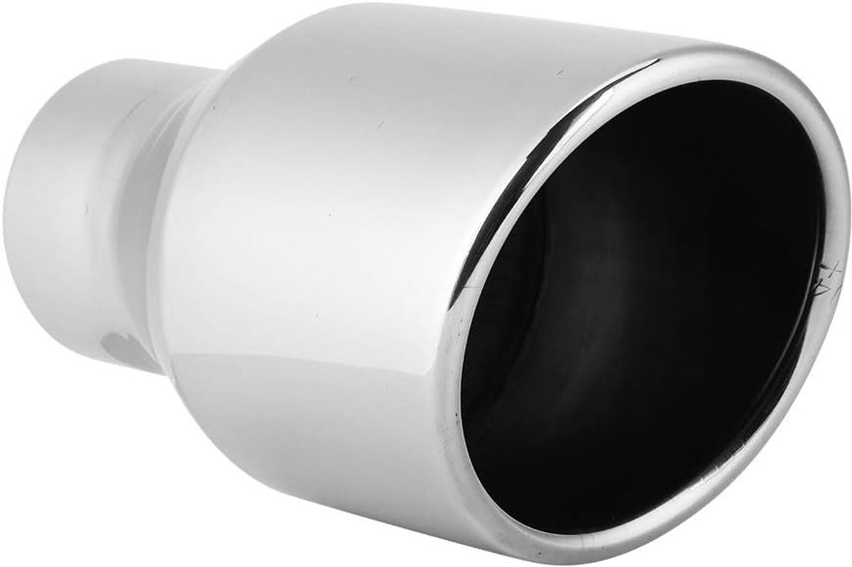 Universele uitlaatpijp voor de auto, 63 102 mm, inlaag, schuine wig, achterklep, roestvrij staal, uitlaatpijppunt voor de auto, vervanging van accessoires