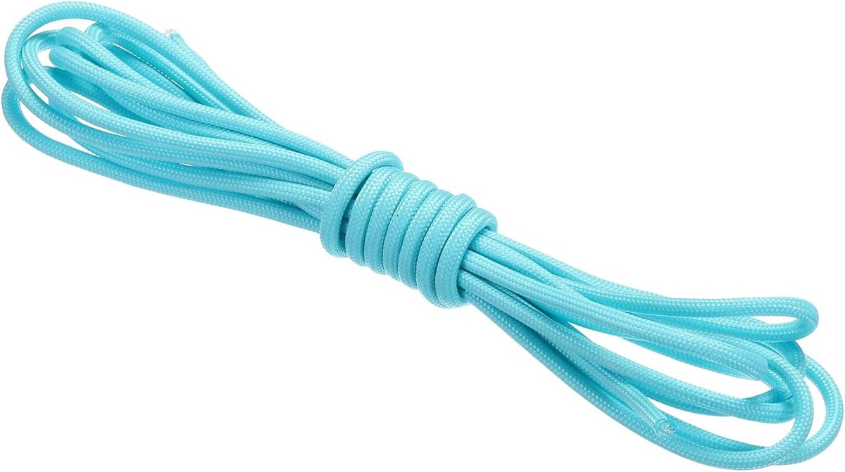10 Voeten Reflecterende Guyline Camping Paracord, 4 mm Tent Cord Guyline Touw Nylon Paracord Touw voor Camping Tent Tarp Wandelen, Lichtblauw