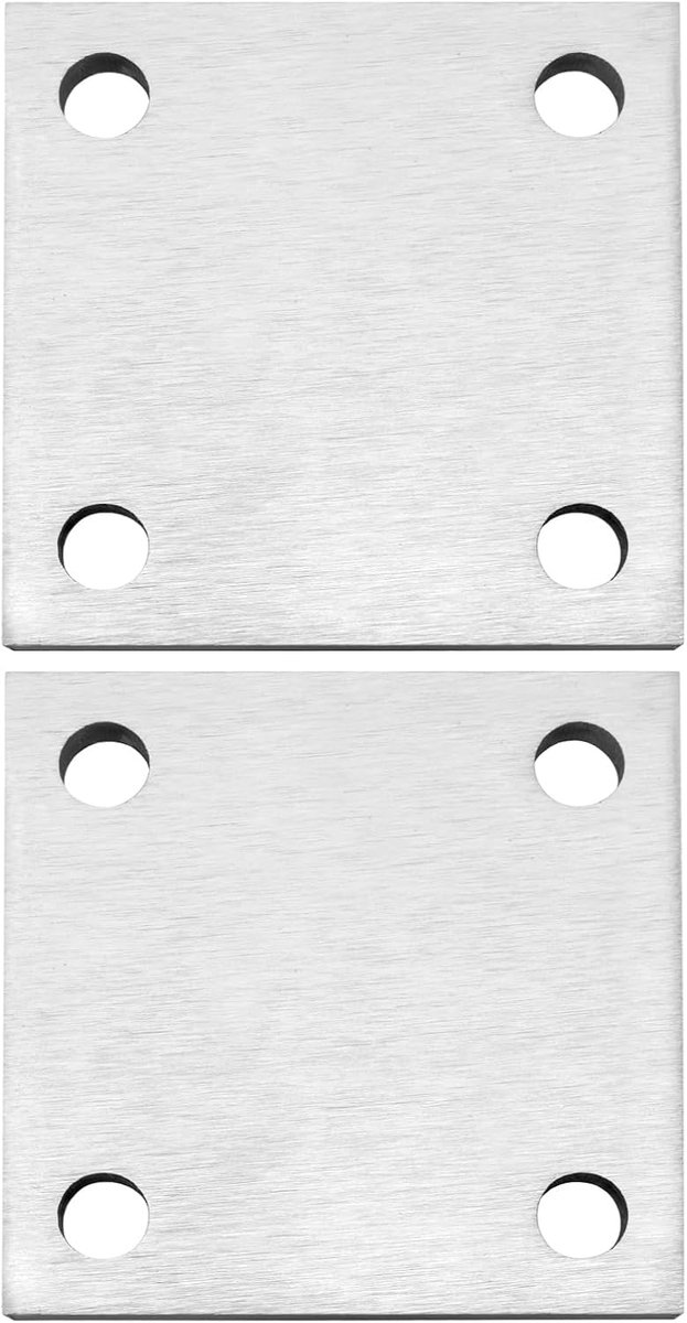 Store 2 Stks 304 Rvs Ankerplaat 100 x 100 x 8mm 240 Grondnerf Roestvrij Staal Platen Roestvrij Staal Metalen Platen