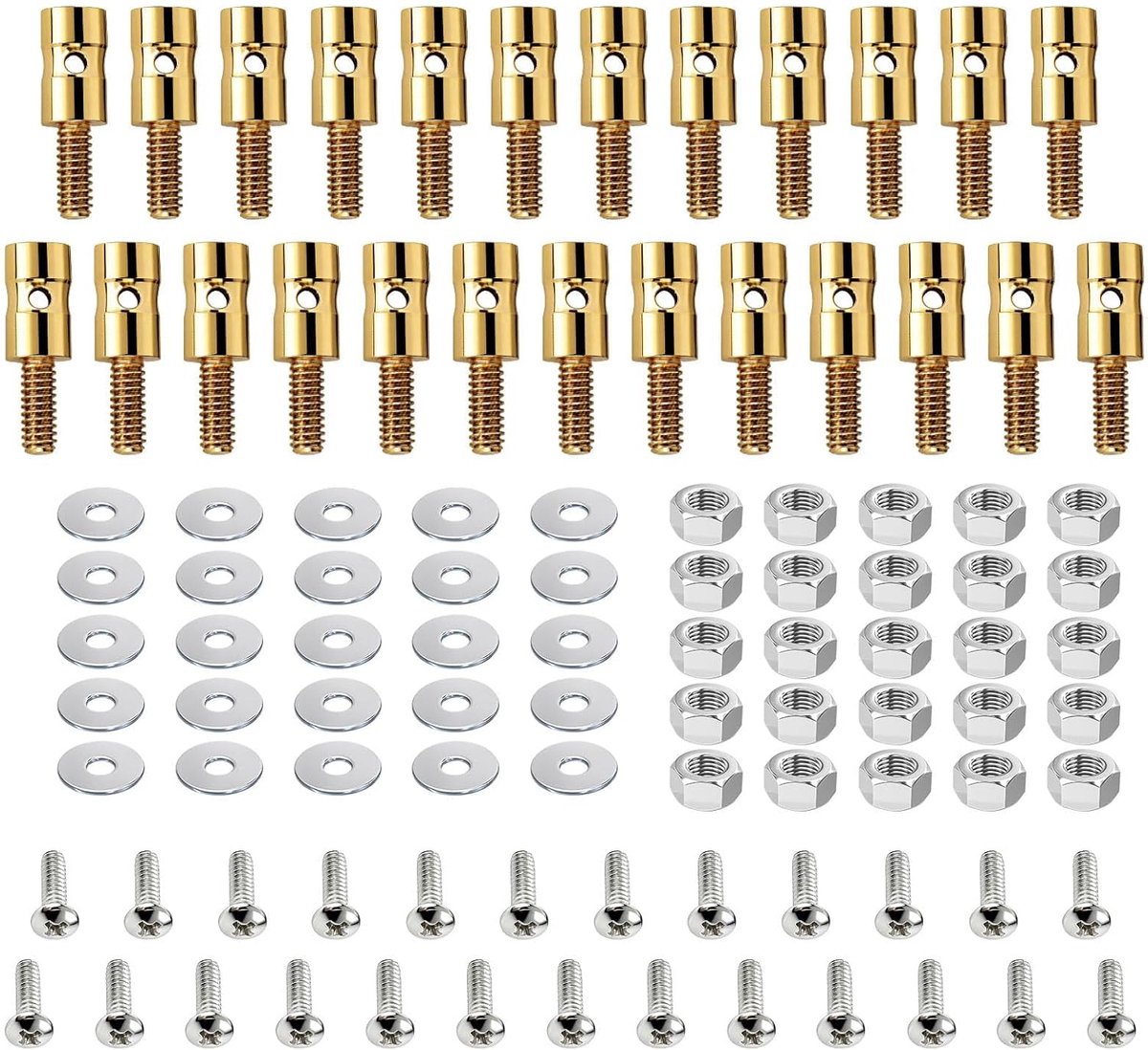 25 stuks RC vliegtuig messing stangen stopper snelversteller RC stangverbinderset verstelbare duwstang stekker stangen stopper voor modelboot helikopter