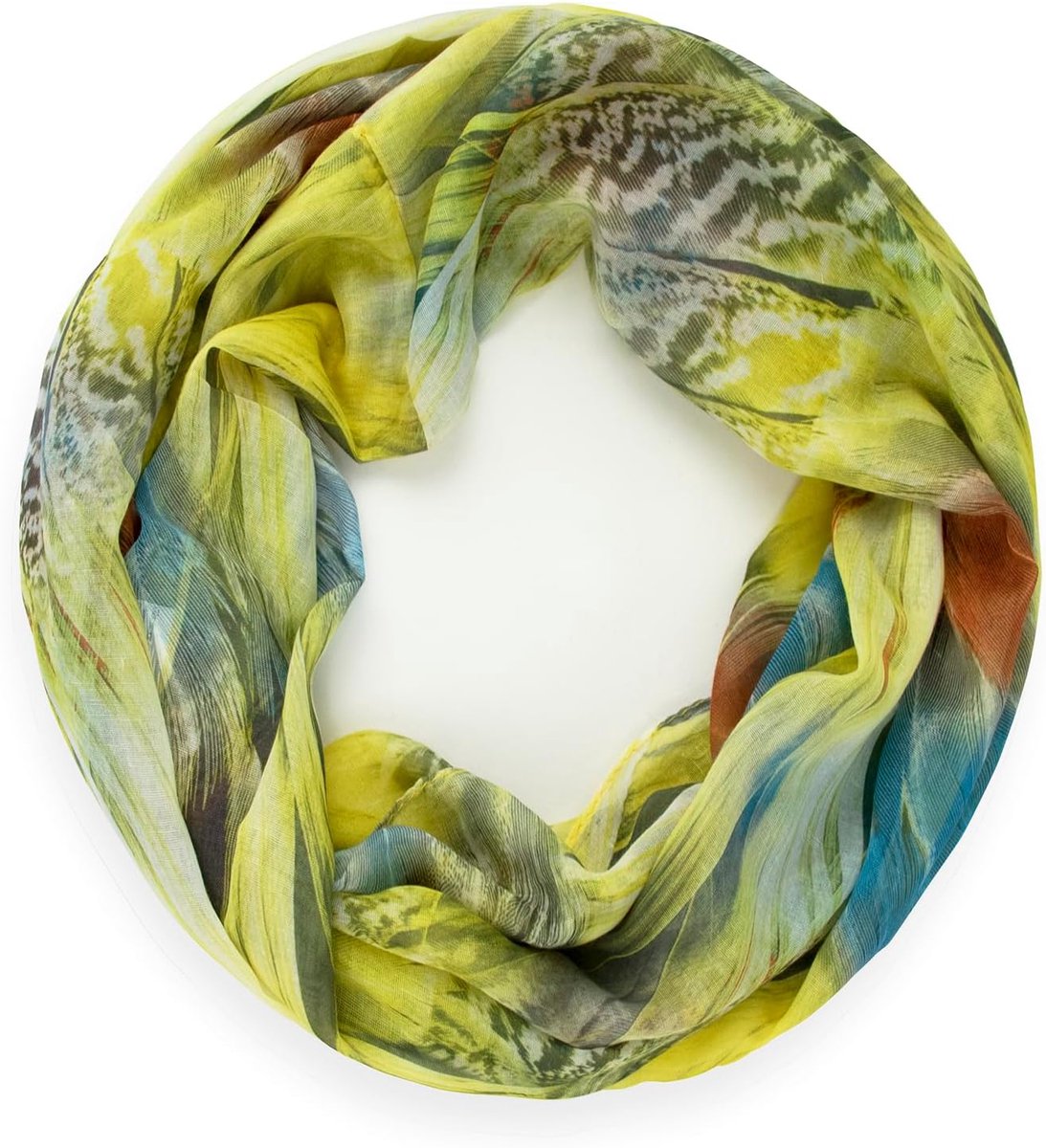 Colsjaal voor dames, sjaal, doek, zijdeachtig, luchtig, licht met kleurrijk patroon print