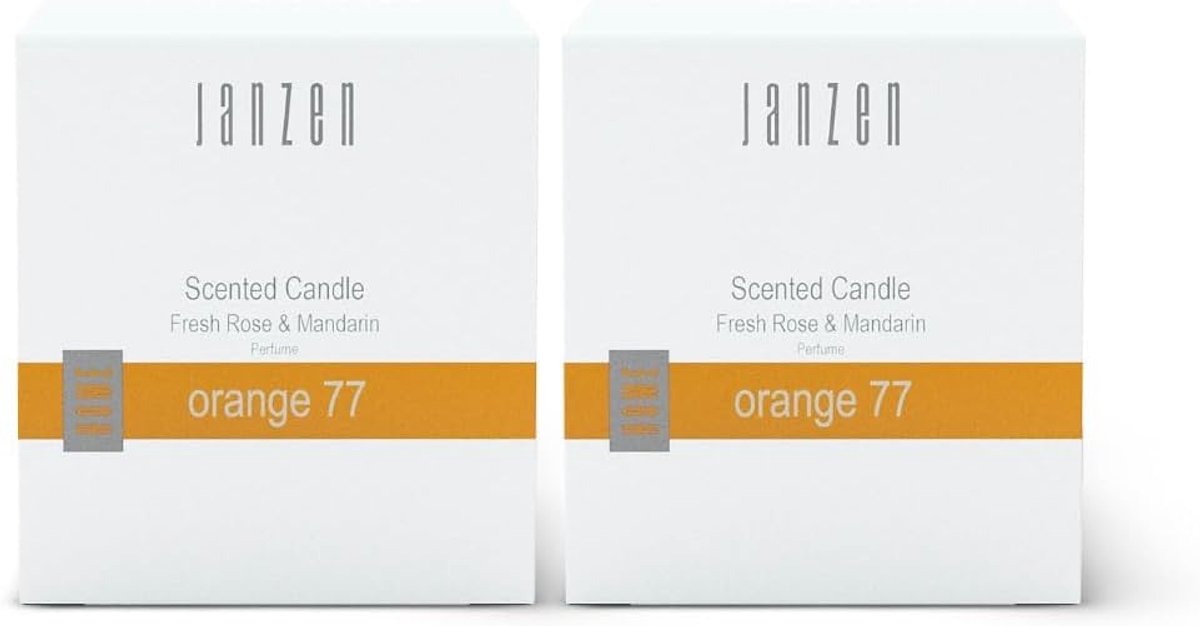Geurende kaarsen 2-pack - sinaasappelgeur - lange brandduur - creëer een sfeervolle ambiance - SnelShoppen