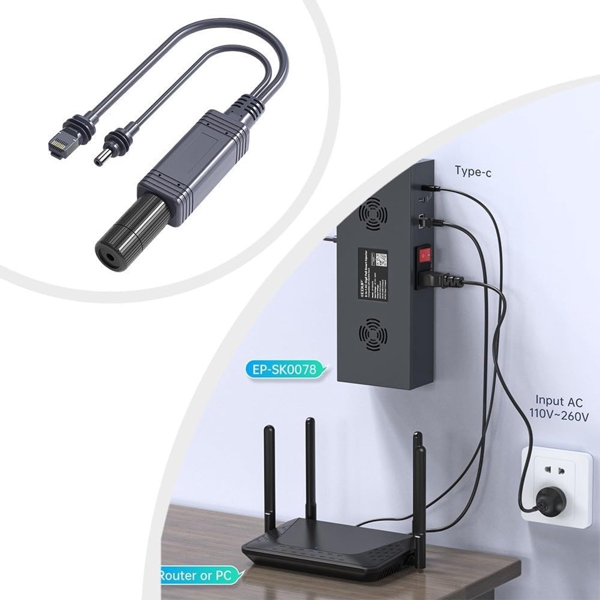 Starlink Voor GEN Voor Mini Voor POE Power Splitter met IP68 Bescherming, voor Outdoor Installaties en Netwerk Optimalisatie