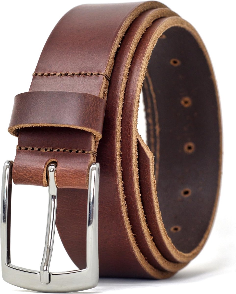 Ridge Gemaakt in Engeland 34mm Volnerf lederen riem met klassieke gesp