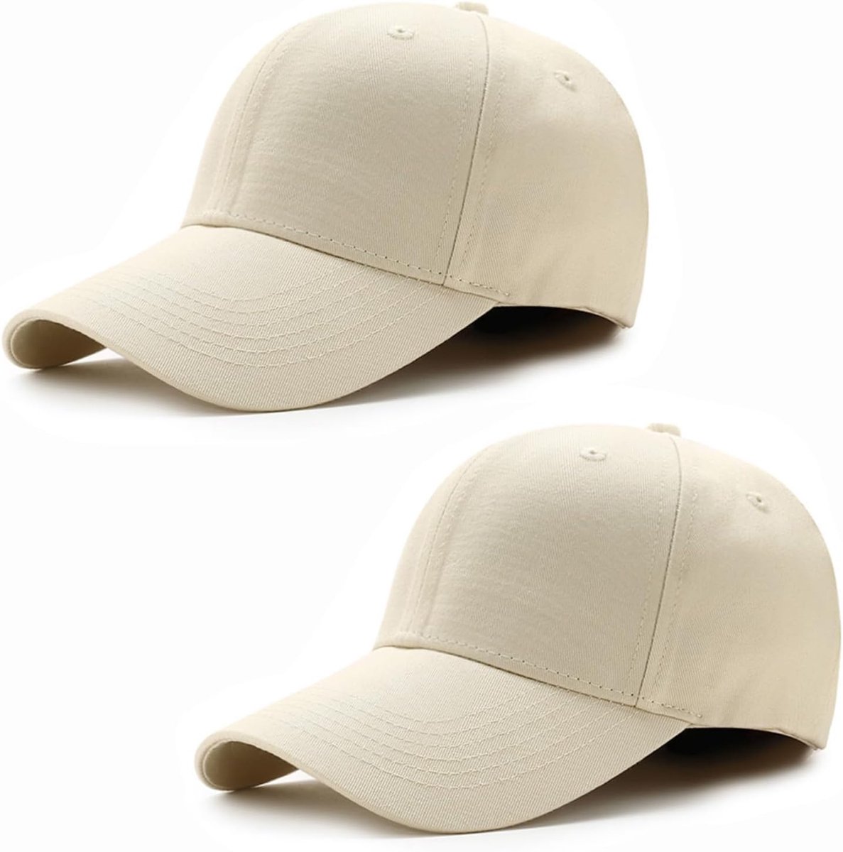 2 stuks baseballpet voor heren en dames, zomer, uniseks, katoen, zonnebescherming, baseballpet, golfhoed, verstelbaar, sport, outdoor, zonnehoed