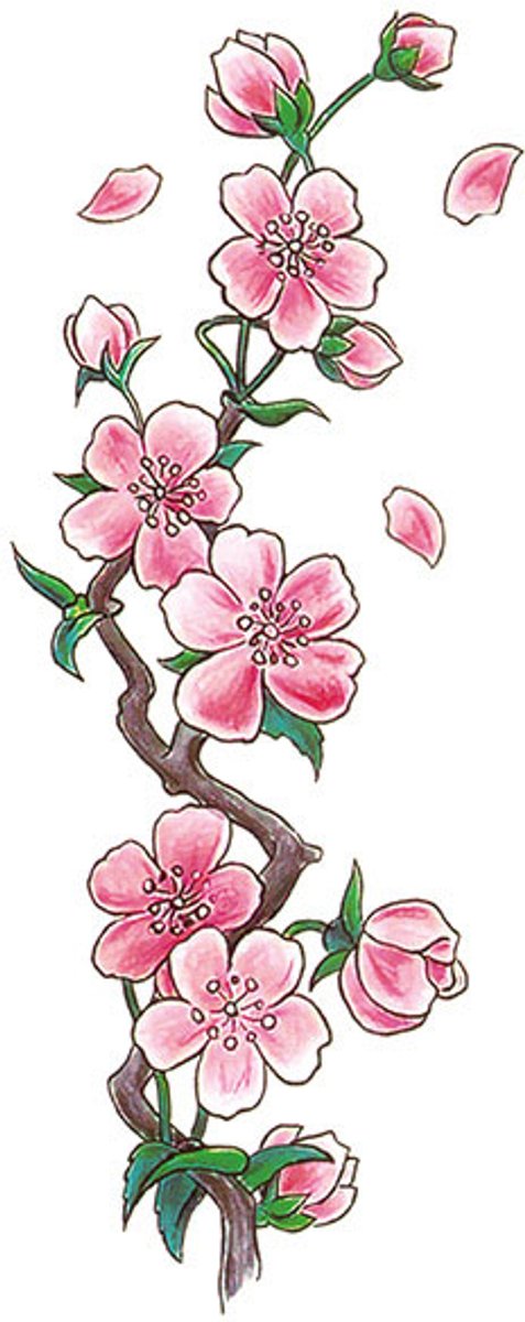 Tijdelijke tattoo Bloemen oosters 3 dagen