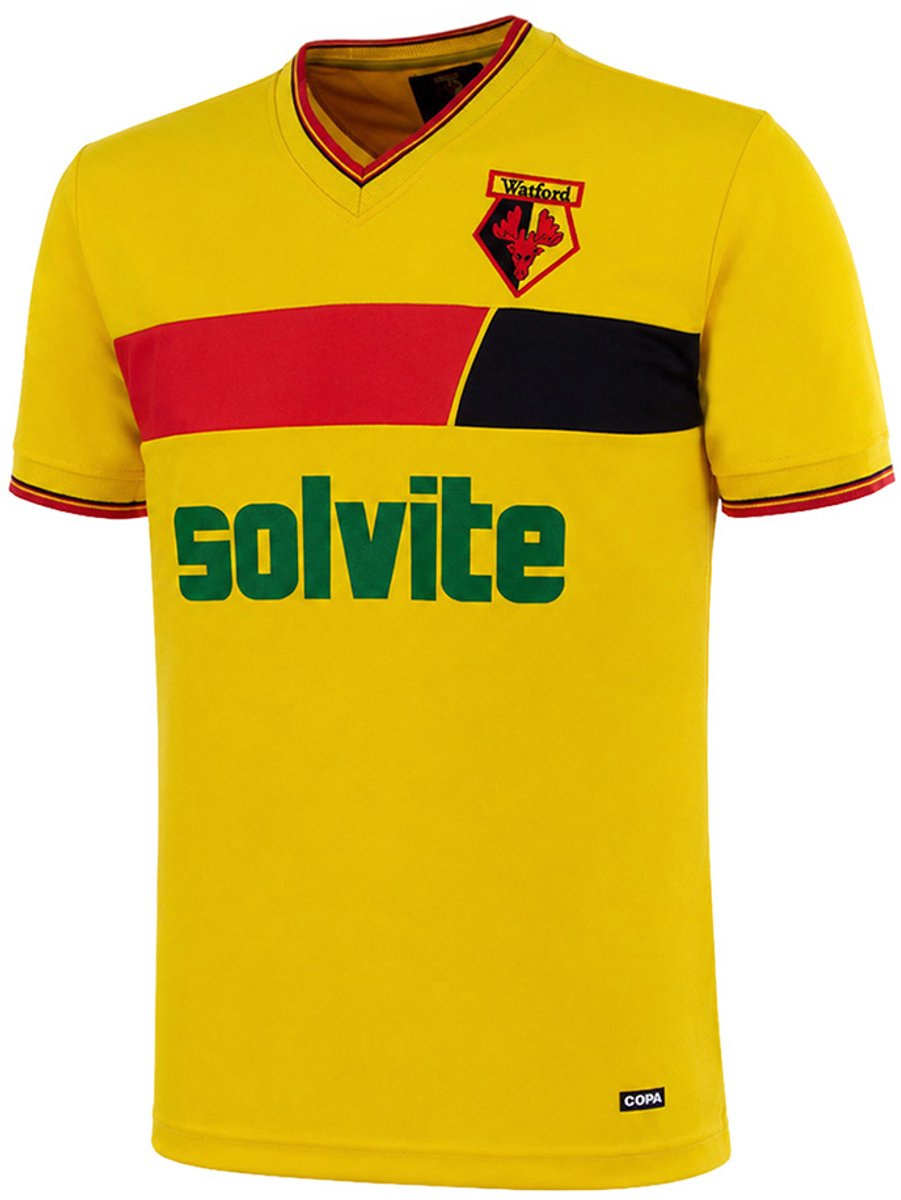 COPA - Watford FC 1986 - 87 - Retro Voetbalshirt - Heren - S - Geel