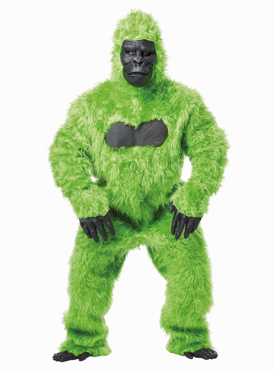 CALIFORNIA COSTUMES - Groen gorilla kostuum voor volwassenen - M - Volwassenen kostuums