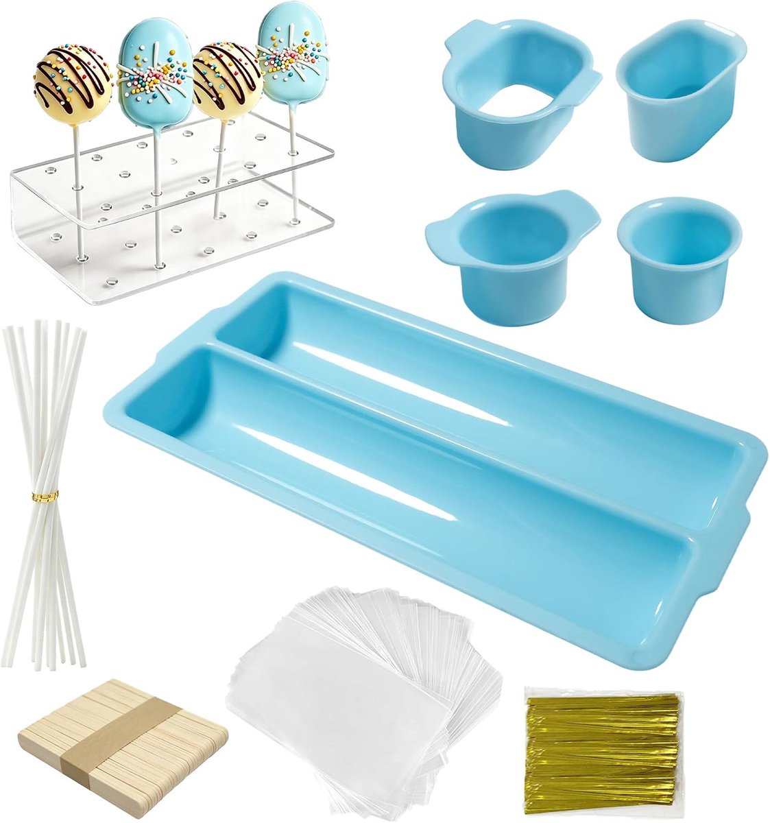 Cakesicle Cutter en Cake Pop Mould Set - Compleet Bakset - Mallen voor thuiskoken - Perfect voor creatieve traktaties - ShopVlot