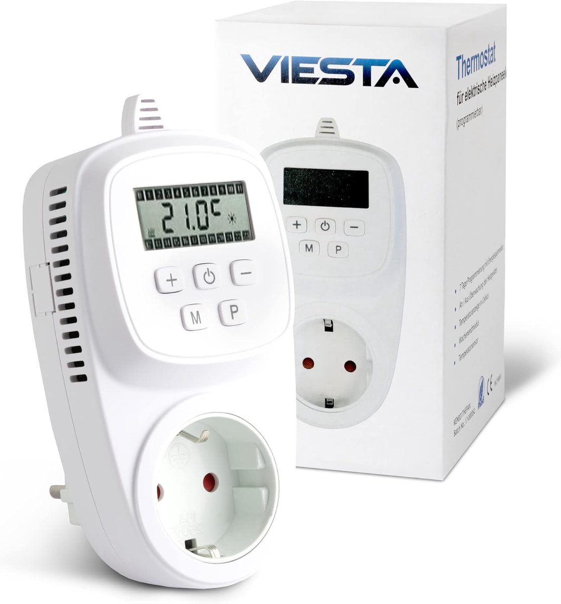 Thermostaat VIESTA TH12 - Programmeerbaar 7 dagen - 230 V / 16 A - Nauwkeurige temperatuurregeling - ShopVlot