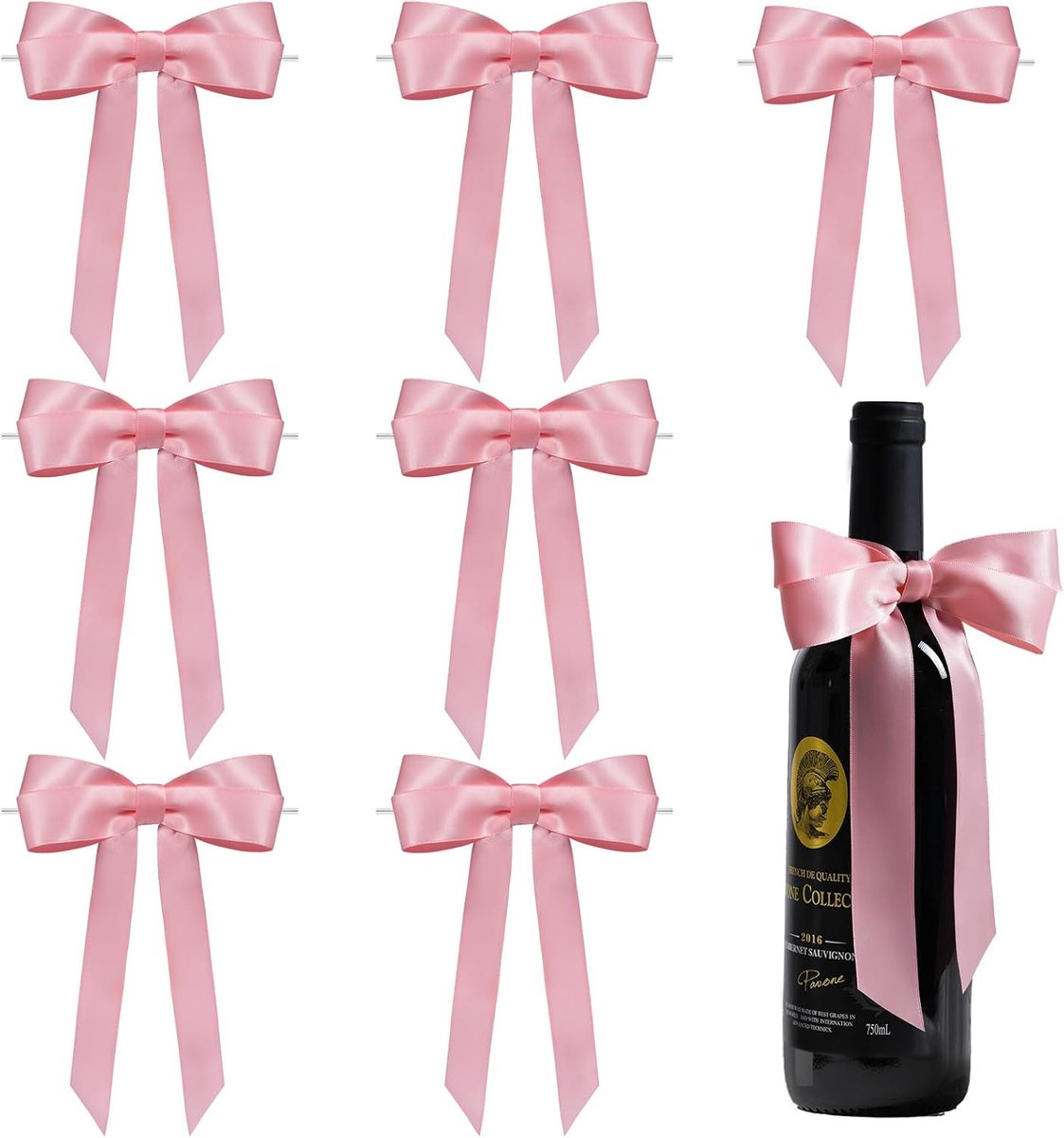Geschenkstrikken 15 cm - satijn - 30 stuks - voor elegante verpakkingen - ShopVlot