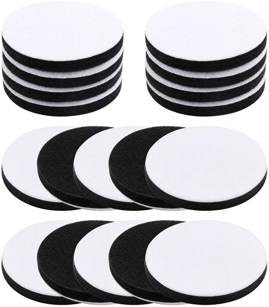 Polijstpads 50mm - Vilt - Zwart/wit - Voor carrosserie polijsten - ShopVlot