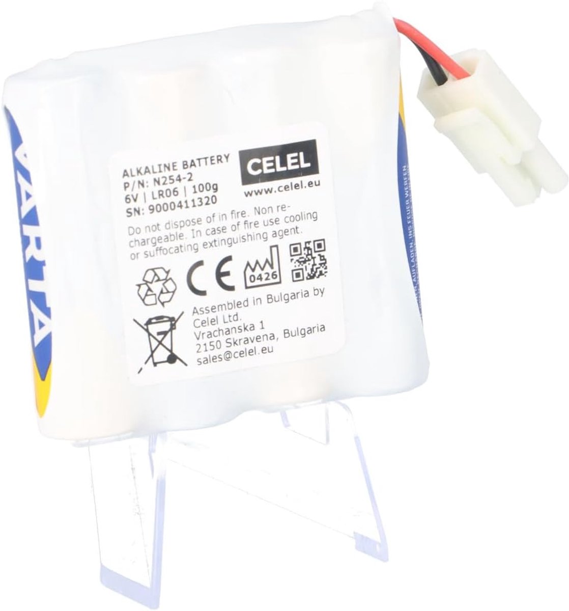 6 volt batterijpakket - geschikt voor SAG barrières - met kabel en stekker - betrouwbare energievoorziening - ShopVlot