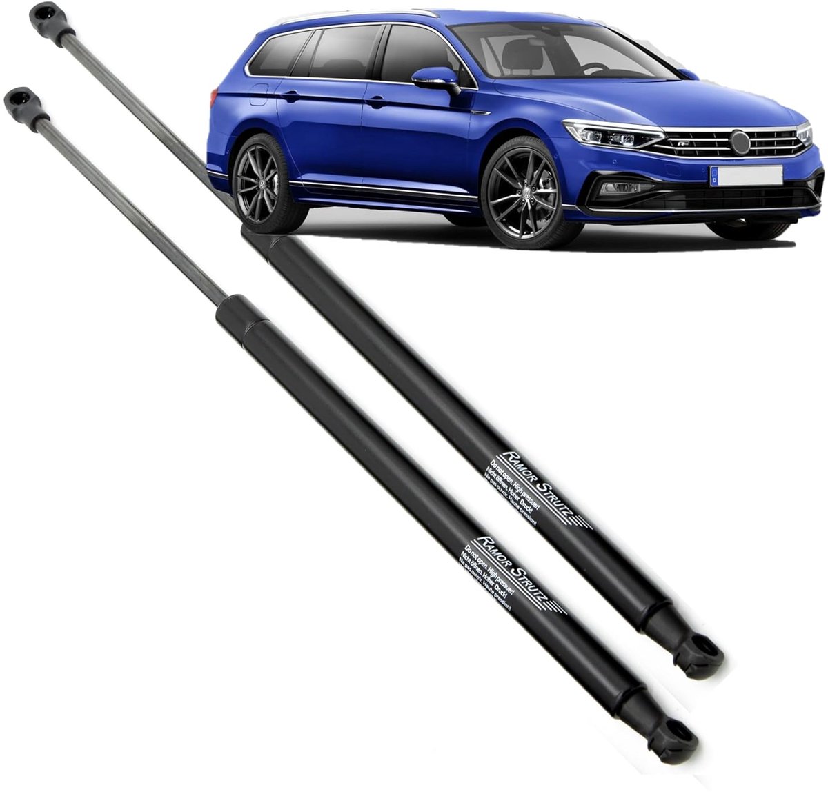 Gasveer achterklep 2x - 585 mm - 600N - eenvoudig te installeren - ShopVlot
