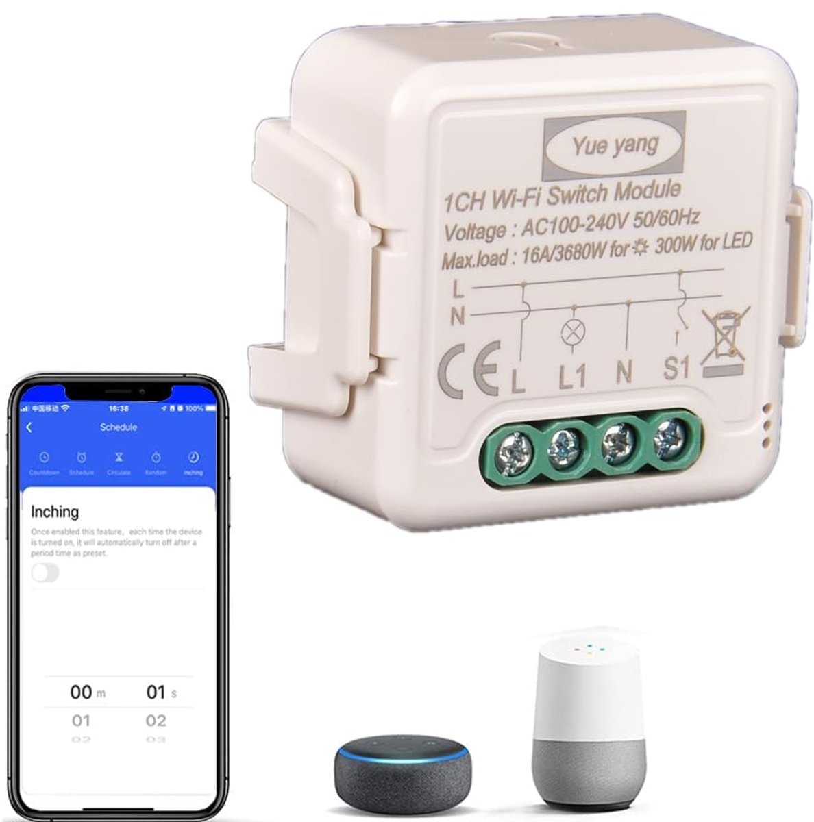 Slimme DIY schakelaar - 1/2 weg - Tuya app compatibel - Bedien je verlichting op afstand - ShopVlot