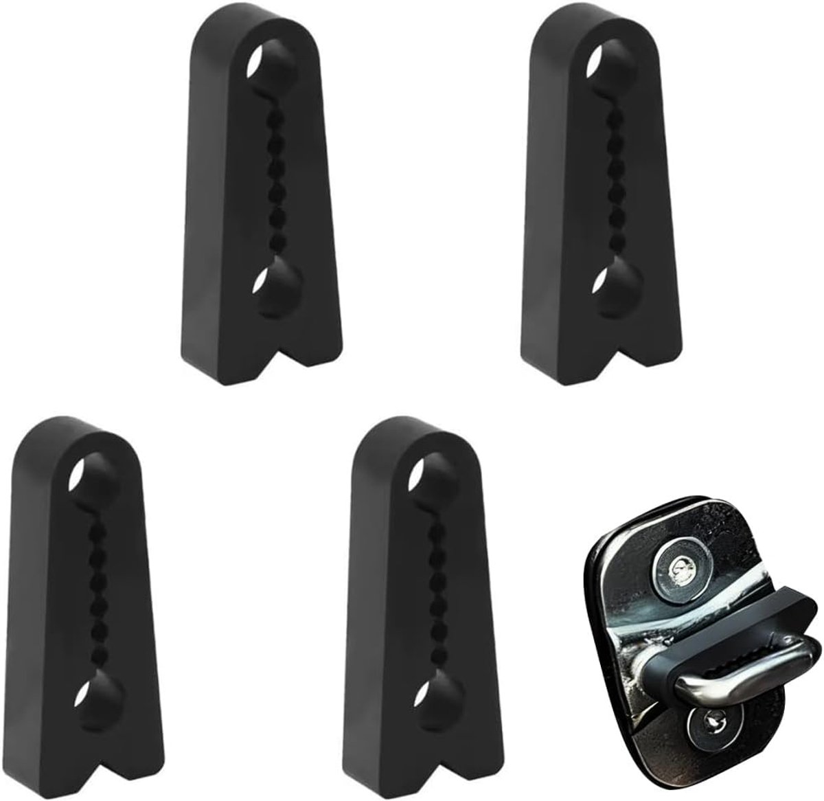 Deurbuffer set 4 stuks - Siliconen bescherming - Geluiddempende pads - Voor auto en vrachtwagen - ShopVlot