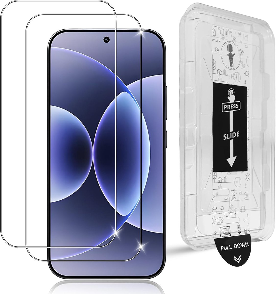 Mobiel pantserglas 2 stuks - 9H hardheid - anti-kras en anti-luchtbellen - bescherming voor Xiaomi Mi 17 5G - ShopVlot