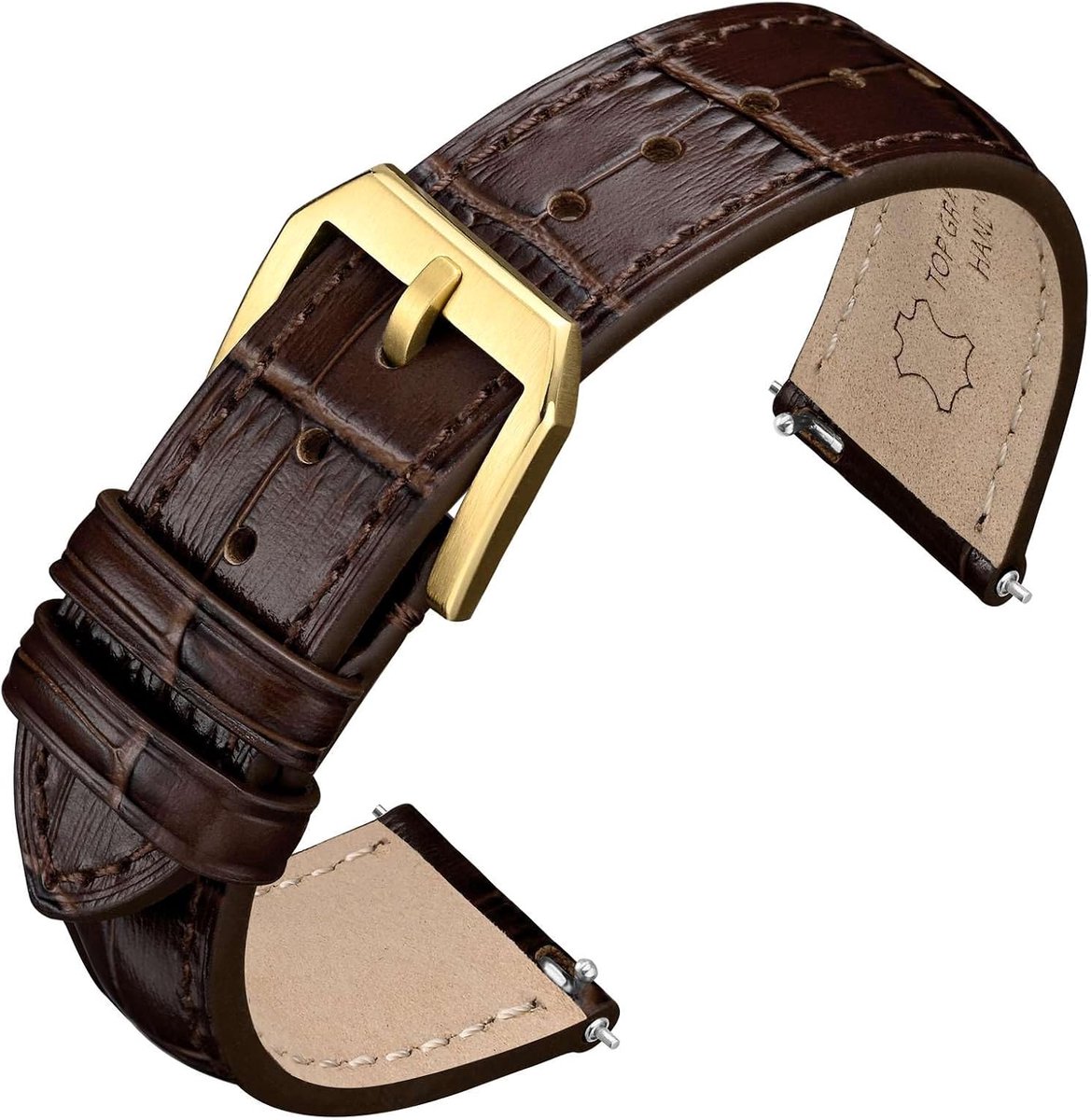 Horlogeband met snelsluiting 16mm-24mm - leren band - voor mannen en vrouwen - stijlvolle upgrade - SnelShoppen
