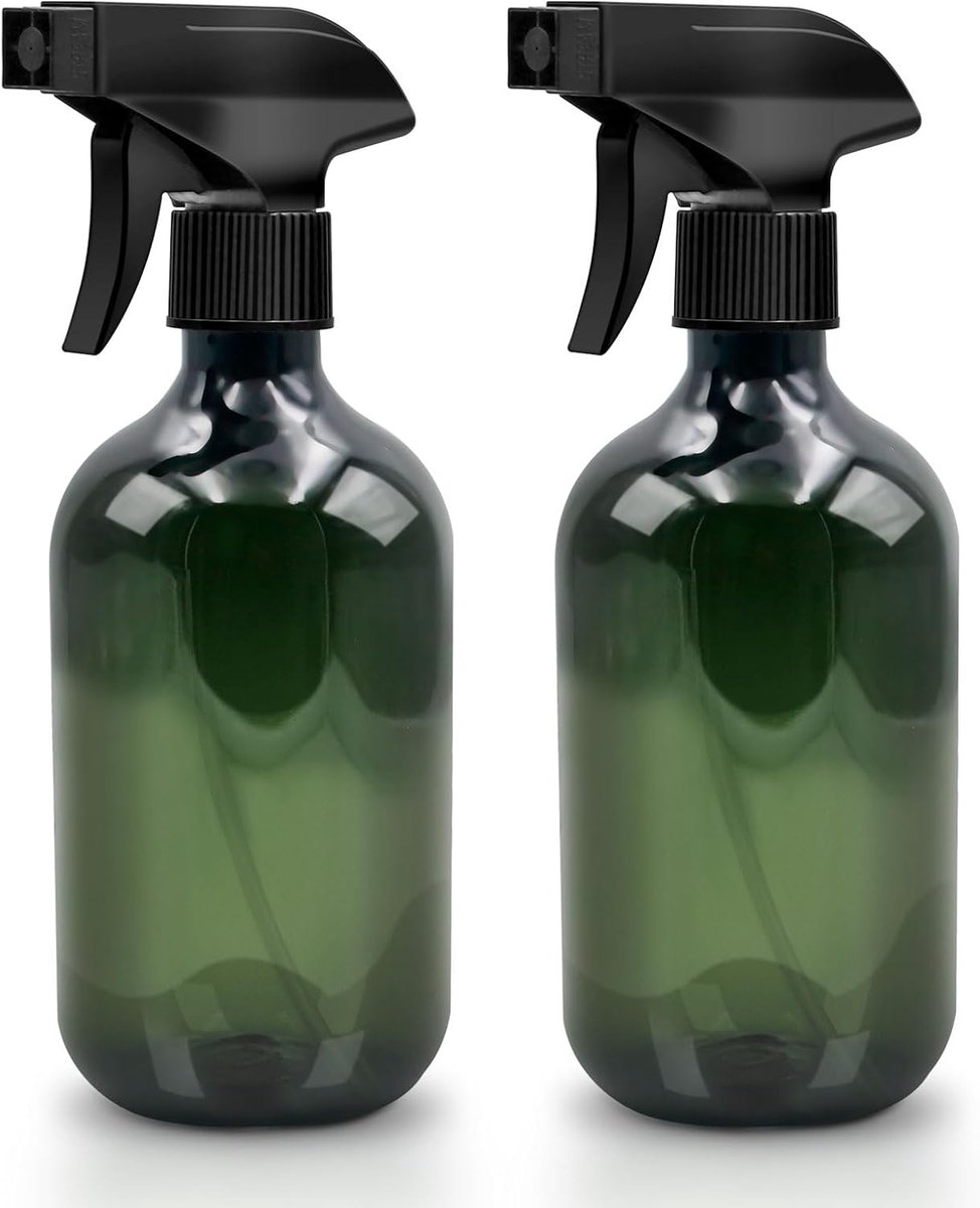 Spuitflessen 500ml - Groene PET plastic - Verstelbare sproeikop - Ideaal voor planten en schoonmaak - SnelShoppen
