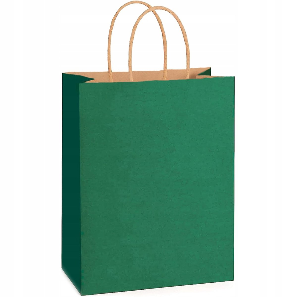 Groen Kraft Papieren Tas 180x80x225 mm met Gedraaid Handvat