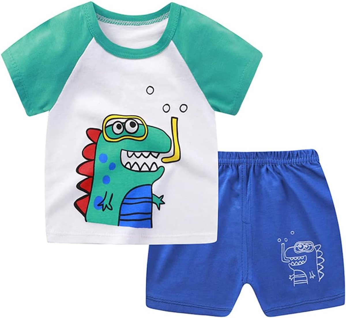 Dino kledingset peuter jongens - 4 delig - zomers - leuk voor buiten spelen - SnelShoppen